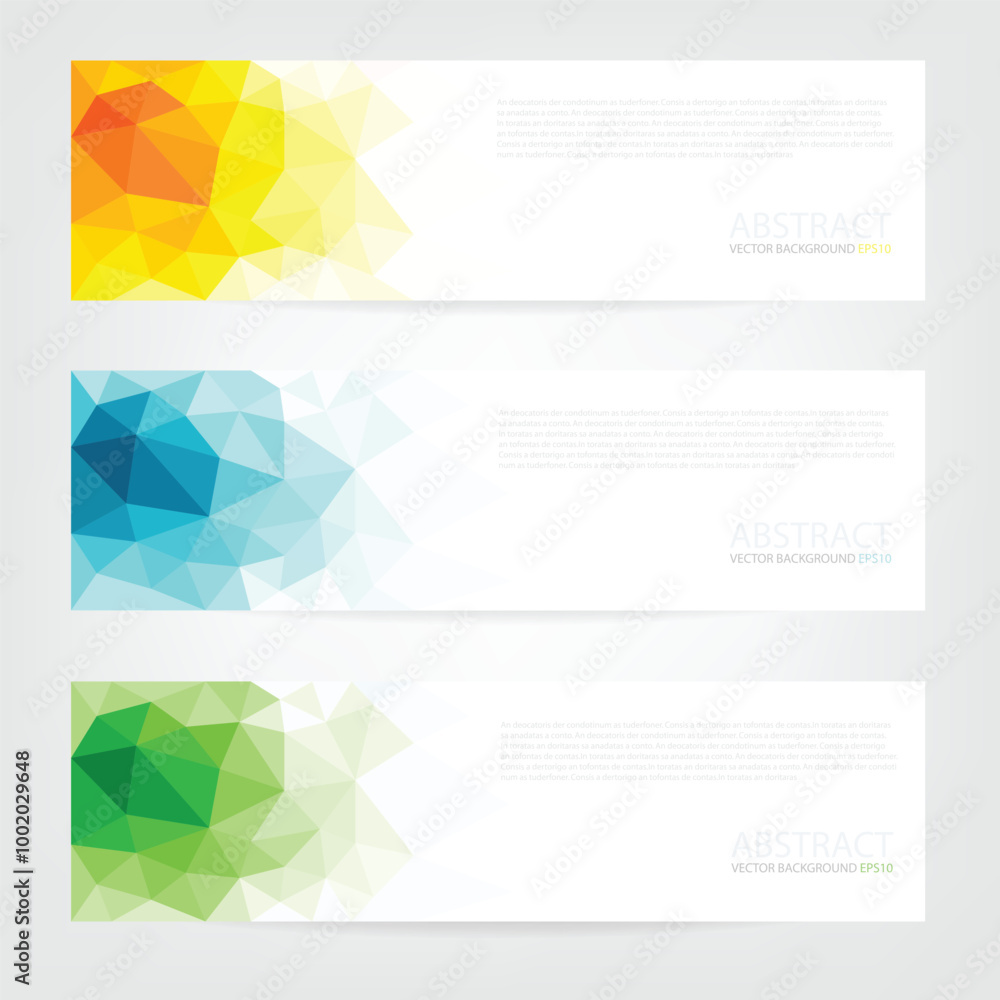 Poster banner polygonal graphic geometric triangle overlap vector layer background for text and message des