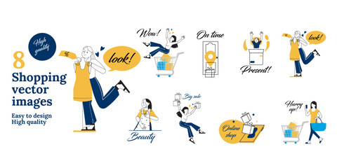 Shopping vector images Illustrations 