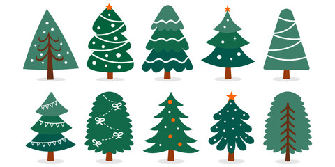 Christmas Tree Vector Illustration