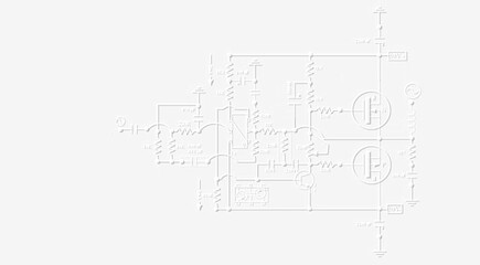 embossed image of electrical circuit