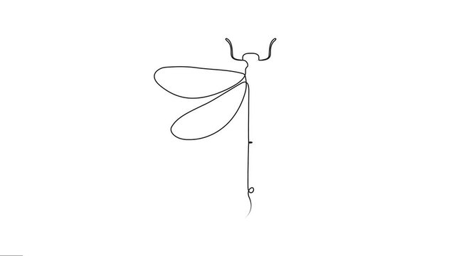 The hopper Continuous line art Animation. Animated Video of fly hopper Motion Graphics work. 