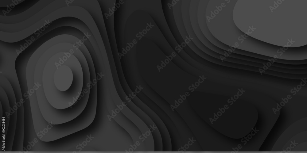 Aufkleber Abstract black and grey paper cut style design.abstract vector seamless pattern with shadows Trendy contemporary design.abstract papercut and multi layer cutout pattern pattern on vector design ..	

