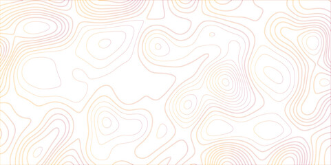Abstract white colorful gradient Topographic line map background. Contour elevation topographic and textured Background Modern design with White background with topographic wavy pate for decoration.	