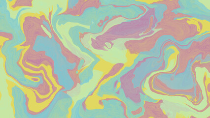 Abstract watercolor painting featuring a blend of bright, contrasting colors. 