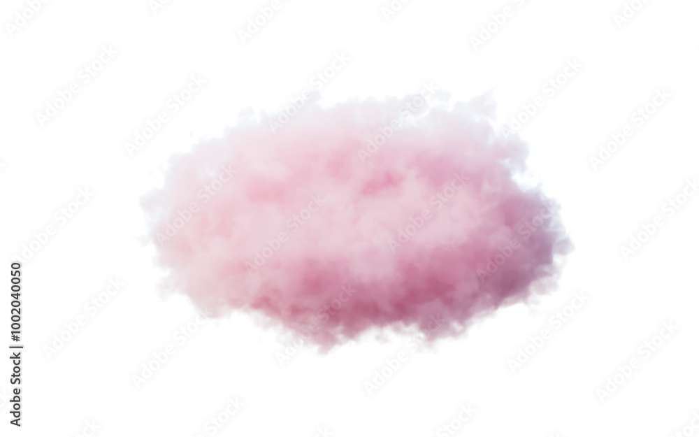 Poster isolated soft cloud, 3d rendering.