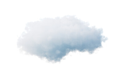 Isolated soft cloud, 3d rendering.