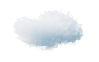 Isolated soft cloud, 3d rendering.