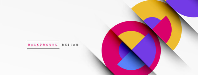 Fototapeta premium Modern geometrical abstract background - circles. Business or technology presentation design