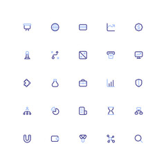Business Vector Icon Set with Duoline Style. Icon Collection Professionals. Editable Stroke and Pixel Perfection