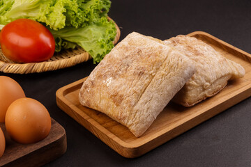 Freshly Baked Artisan Sourdough Ciabatta Bread.