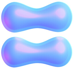 3D Holographic liquid Y2k Chrome bubble Equal Sign