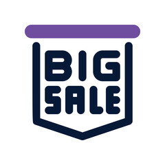 big sale icon. vector dual tone icon for your website, mobile, presentation, and logo design.