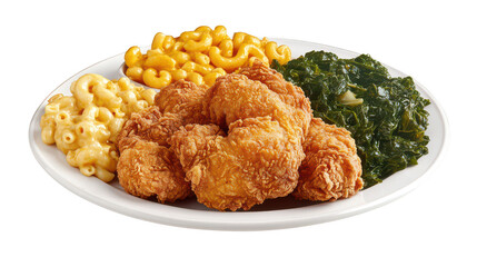 Southern Comfort Food Plate with Fried Chicken and Sides