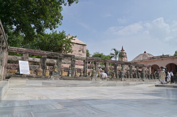 mahabodhi temple complex at bodh gaya, india