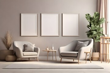 modern living room with armchair