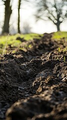 Fototapeta premium An engaging photograph for World Soil Day, featuring rich, textured soil in a natural or agricultural setting, highlighting the importance of soil health and conservation