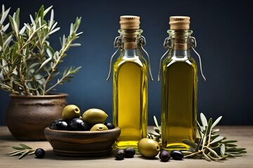 olive oil and olives