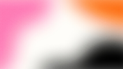 Pink orange white black color gradient background with grainy noise texture