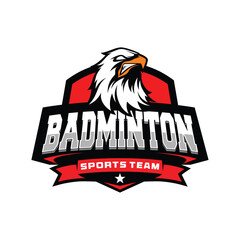 Badminton logo design. Indonesian badminton club vector