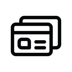 Obraz premium credit card icon. vector line icon for your website, mobile, presentation, and logo design.