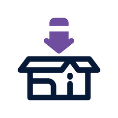 packing icon. vector dual tone icon for your website, mobile, presentation, and logo design.