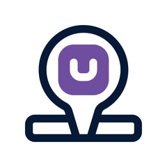 shop location icon. vector dual tone icon for your website, mobile, presentation, and logo design.