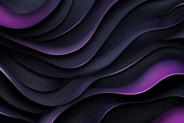 Fototapeta premium A dramatic background in dark purple and black with bold curved shadows that add depth. Generative AI