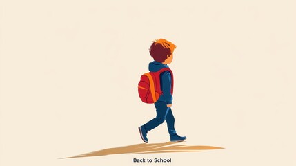 A young child walks with a backpack, embracing the excitement of returning to school
