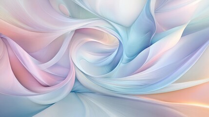 Soft abstract lines forming overlapping loops and swirls in pastel colors, creating a calming and elegant visual for modern design