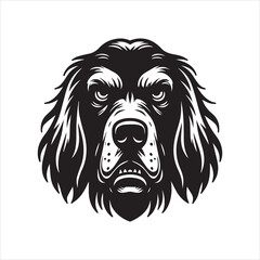 Obraz premium Gordon Setter Dog Face Clipart Design - Dog Face Logo - Gordon Setter Vector illustration in black and white 