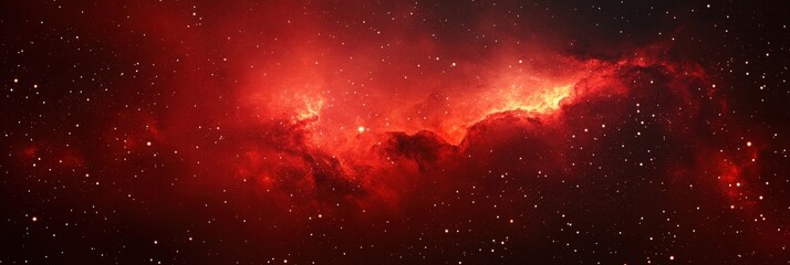 Red Dust Particles Floating in Space