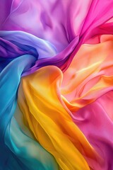 Obraz premium Multicolored Fabric Close-up