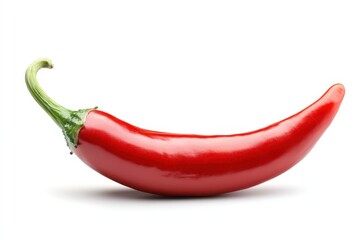 Fresh Red Chili Pepper Isolated on White Background