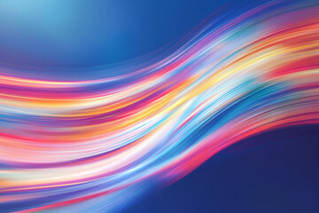 Obraz premium Modern abstract high-speed movement. Colorful dynamic motion on blue background. Movement sport pattern for banner or poster design background concept