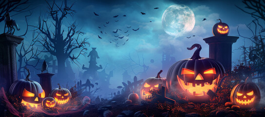 Happy Halloween sale banners or party invitation background