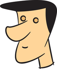 Obraz premium Man Avatar Cartoon Illustration