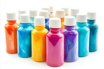 Vibrant Fabric Paints in Squeeze Bottles for Creative Projects
