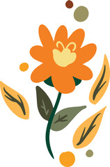 abstract orange flower