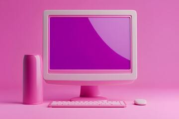 monitor 3d render icons