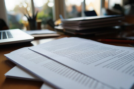 Close-Up of a Research Paper with Academic Formatting and Annotations