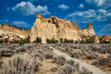 Fototapeta premium Grosvenor Arch in Grand Staircase-Escalante National Monument in Southern Utah.