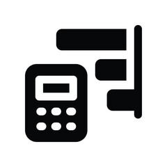 Fototapeta premium calculation icon. vector glyph icon for your website, mobile, presentation, and logo design.