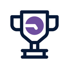 trophy icon. vector dual tone icon for your website, mobile, presentation, and logo design.