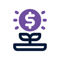 investment icon. vector dual tone icon for your website, mobile, presentation, and logo design.