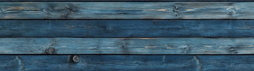 Vintage Blue Wooden Planks with Weathered Look
