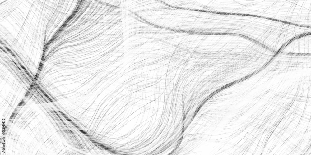 Poster Wave Lines an Abstract Stripe Background, Vector. strokes on shiny hair. abstract background with hand lines and grey art natural pattern wooden .Minimal monochrome stripe texture background.	