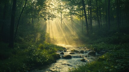 Obraz premium morning in the woods