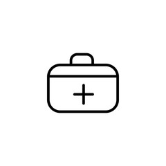 first aid kit line icon