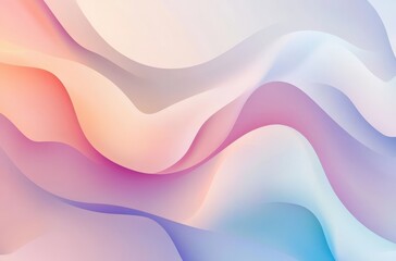 Abstract Gradient Wavy Shapes in Pink and Blue
