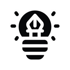 creativity icon. vector glyph icon for your website, mobile, presentation, and logo design.